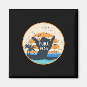 Imã Pura Vida Costa Rica Sinal Shaka Surfando Gif de S
