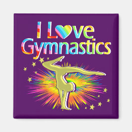 IMÃ PURPER I AMOR GYMNASTICS MAGNET