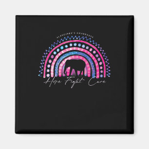 Imã Purple Alzheimer End Consciência Rainbow Elephan