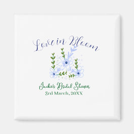 Imã Purple boho love in Bloom bridal shower name retro