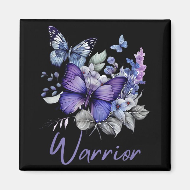 Imã Purple Butterflies Warrior Suicide Prevention Awar (Frente)