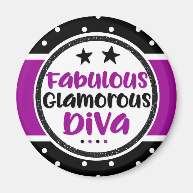 Imã Purple Fabulous Glamorous Diva (Frente)