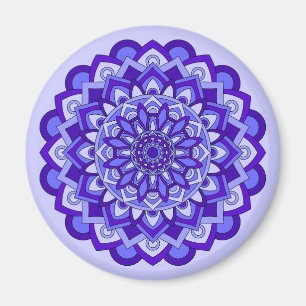 Imã Purple Floral Mandala