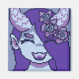 Imã Purple girl smile pixelart, Pixel Art