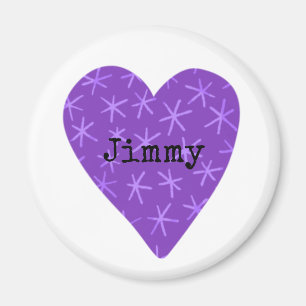 Imã Purple Heart Artwork Kids Name Family Tree Fun