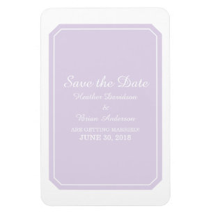 Ímã Purple Simplesmente Elegante Salve a Data