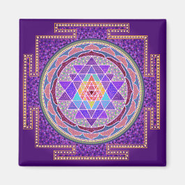 Imã Purple Sri Yantra Magnet