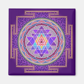 Imã Purple Sri Yantra Magnet