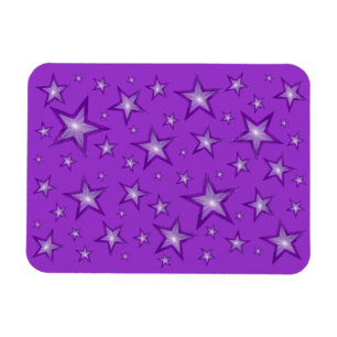 Ímã Purple Stars flexível magneta púrpura