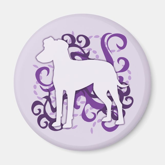 Imã Purple Swirl Manchester Terrier (Frente)