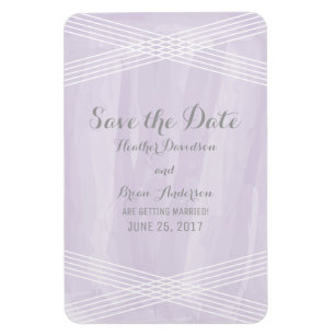 Ímã Purple Watercolor Deco Salvar a Data