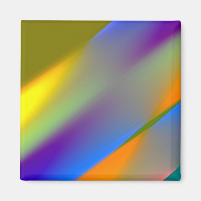 Imã Púrpura abstrato verde-vermelha-azul (Frente)