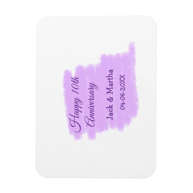 Ímã Púrpura aquarela esplaquecer o 10º aniversário mod (Vertical)