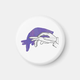 Imã Púrpura de Anteatro de Silhueta de Mão