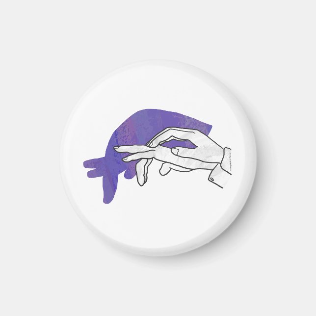 Imã Púrpura de proteção silhueta manual (Frente)