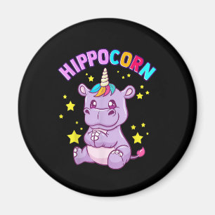 Imã Púrpura HippoCorn Hippo Corn Hippopotamus Lover