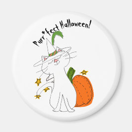 Imã Purr*fect Cat Pumpkin Halloween