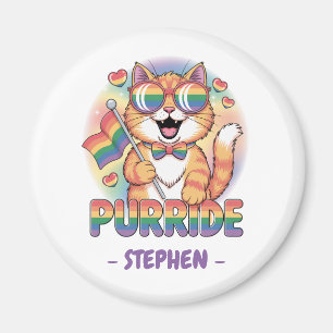 Imã Purride - Laranja Cat com Sinalizador Orgulho LGBT