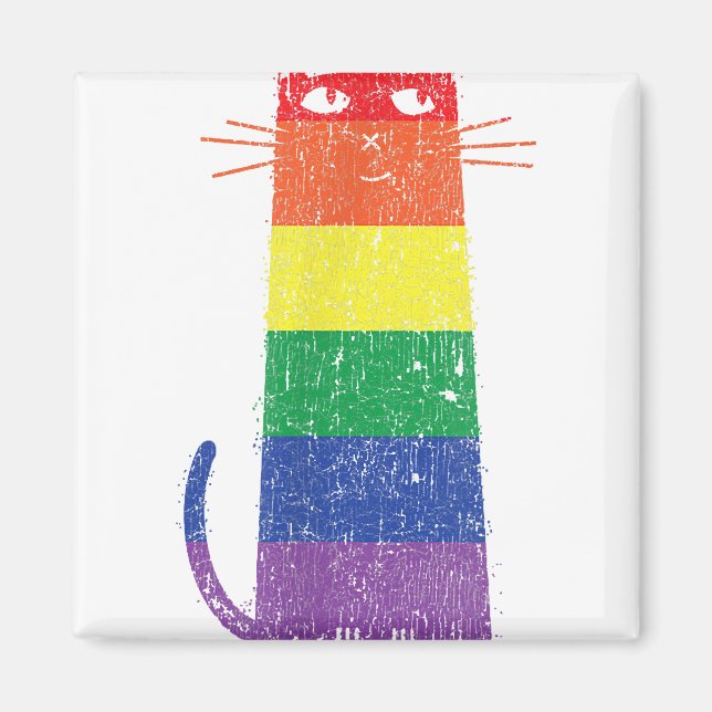 Imã Purride Shirt LGBT Orgulho gay Engraçado Gato Dize (Frente)