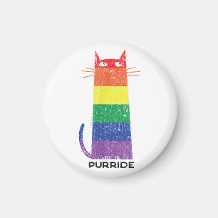 Imã Purride Shirt LGBT Orgulho gay Engraçado Gato Dize