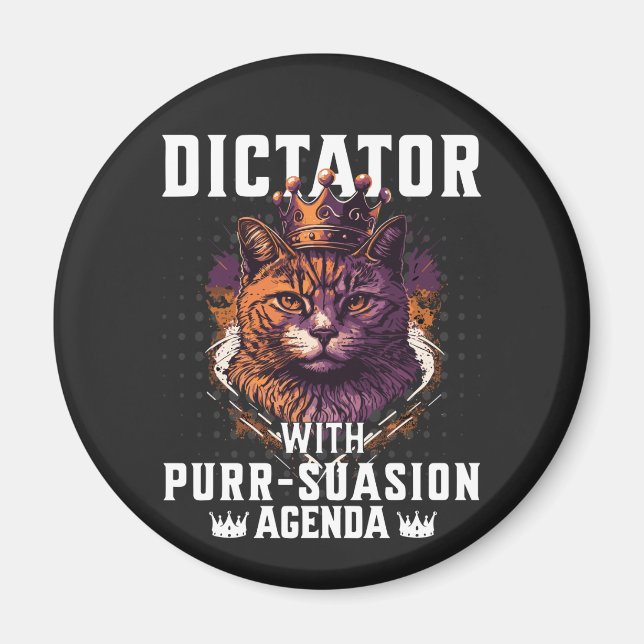 Imã Pursursion Agenda Funny Bossy Cat (Frente)