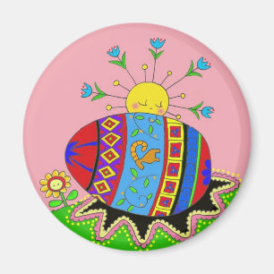 Imã Pysanka e arte popular do ucraniano de Sun