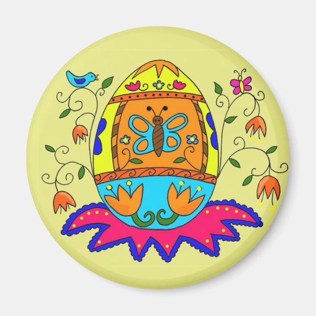 Imã Pysanka Primavera (Frente)