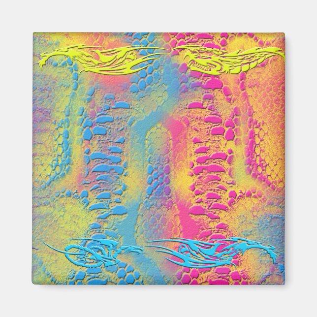 Imã PYTHON - fractal decorativo moderno - (Frente)