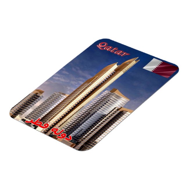 Ímã Qatar - Panorama - Skycrapers - Magnet (Left Side)