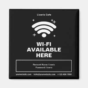 Imã Qr Code Business Name Detalhes mínimos do wifi