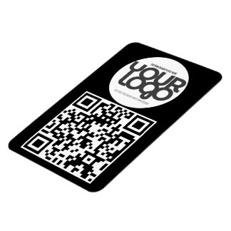 Ímã QR Code Customizable Modern Black Business Card