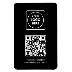 Ímã QR Preto Logotipo de Negócios Moderno Profission