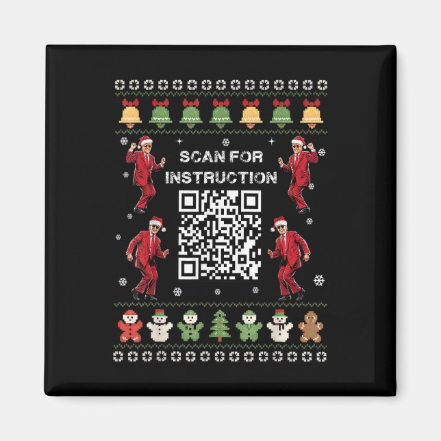 Imã Qr Trump Dance Code Presidente Verificar Instrução (Frente)