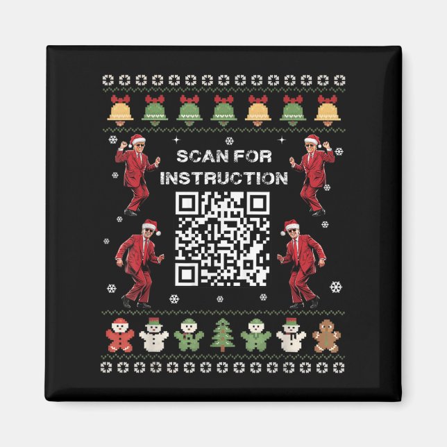 Imã Qr Trump Dance Code Presidente Verificar Instrução (Frente)