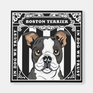 Imã Quadrado bonito do ímã de Boston Terrier