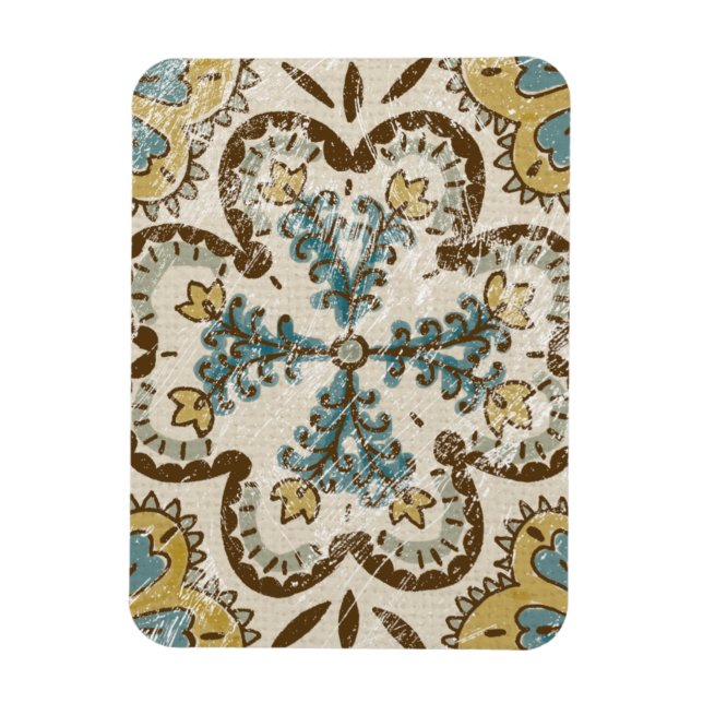 Ímã Quadrado de Batik não embelezado II (Vertical)