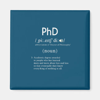 Imã quadrado de definição de phd engraçado