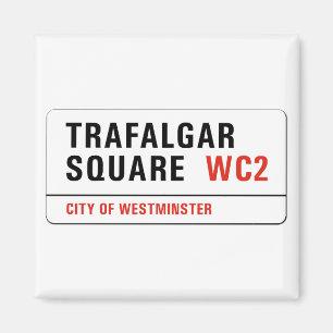 Imã Quadrado de Trafalgar, sinal de rua de Londres