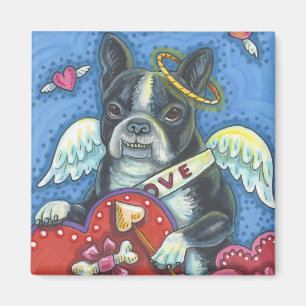 Imã Quadrado do ÍMÃ dos NAMORADOS do CÃO do Cupido