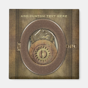 Imã Quadrado oxidado de Steampunk das rodas denteadas