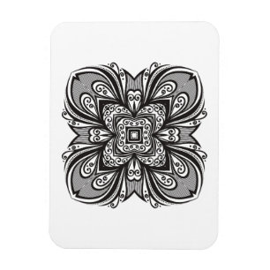 Ímã Quadrado preto de Deco inspirado