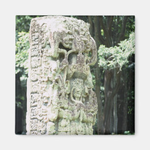 Imã Quadrado Projetado por Foto Maia Antiga Ruins