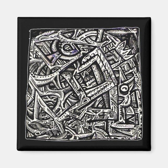 Imã Quadrado Um, de Brian Benson (Frente)