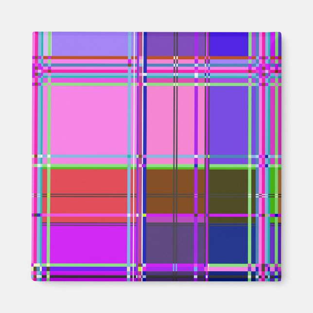 Imã Quadrados de cores do tecido (Frente)