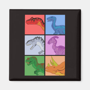 Imã Quadrados do Dinossauro