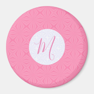 Imã Quadrados ondulados rosa claro Personalizado Inici