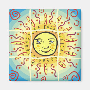 Imã Quadrados solares de sorriso de Sun