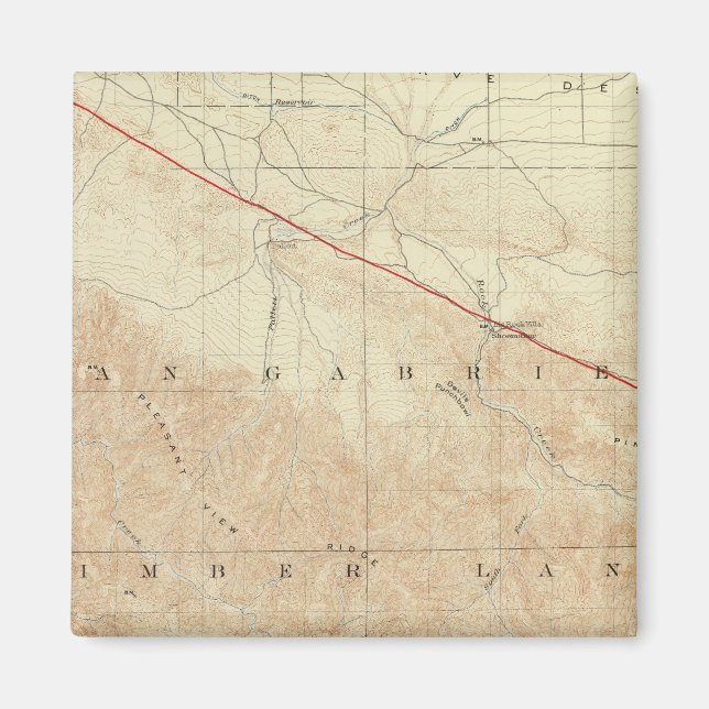 Imã Quadrário de Rock Creek mostrando San Andreas Rift (Frente)