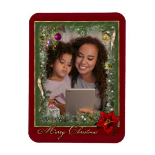 Ímã Quadro customizável da foto do Natal
