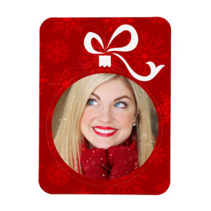 Ímã Quadro de Bola de Natal Personalizável